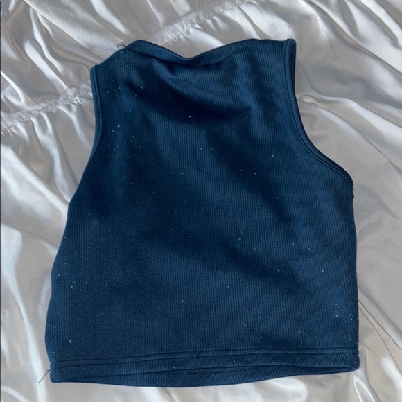 Turquoise Crop Tank - Picture 3 of 4